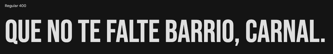 Bebas Neue header typeface for Auani.com.